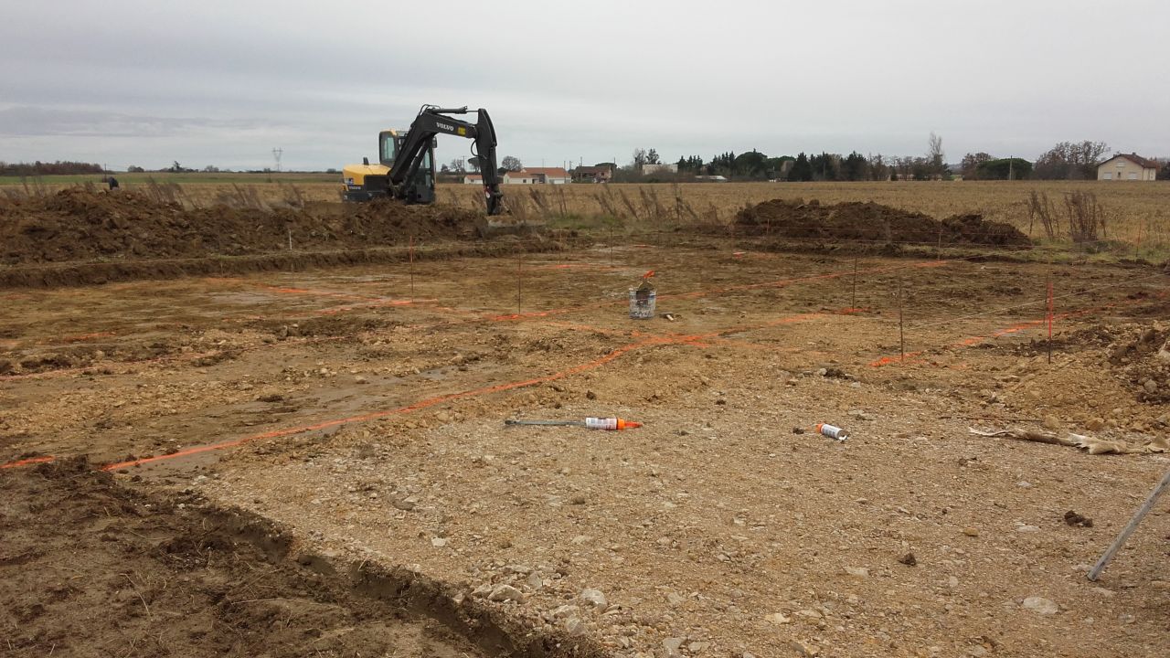 Ouverture de chantier avec la partie terrassement