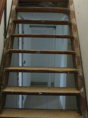 L'escalier poncé