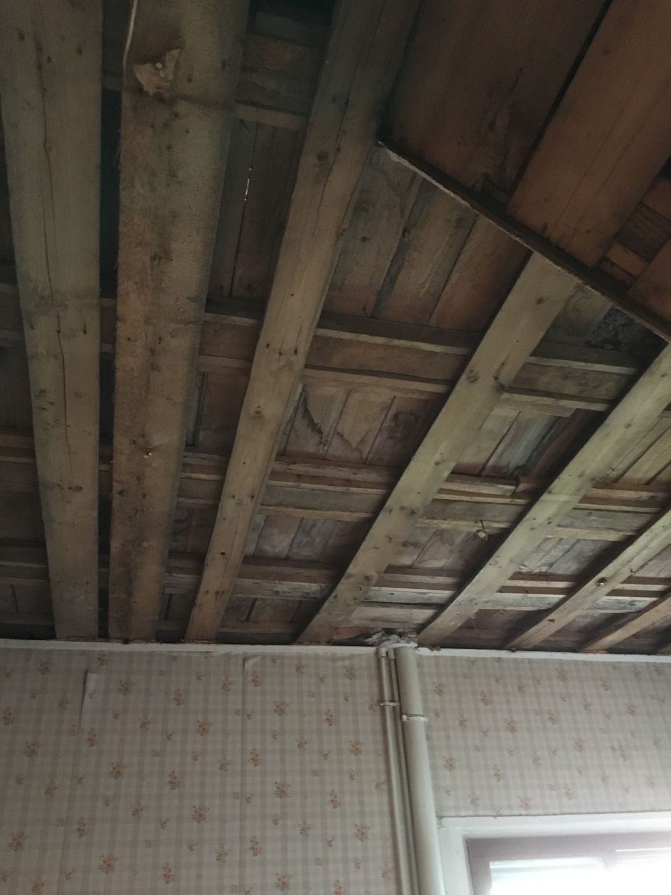 Plafond cuisine/plancher salle de bain