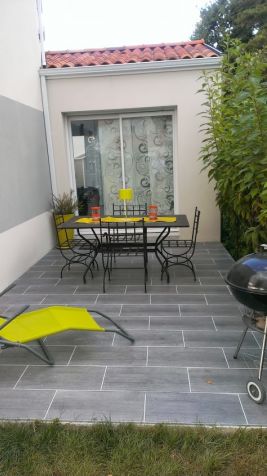 Terrasse après pose carrelage