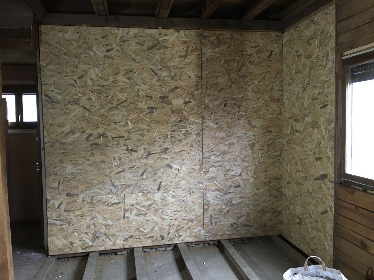 Contreventement des murs avec l'OSB 3 en 16mm clou