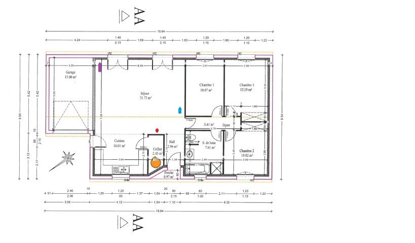 Plan intrieur de la maison