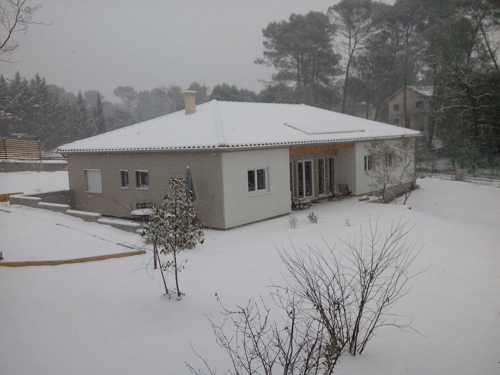 La neige est rare par ici....alors on immortalise le moment