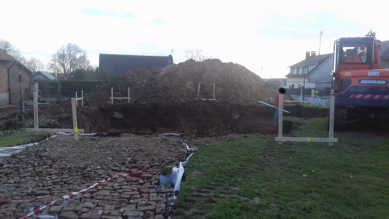 Implantation maison + terrassement
