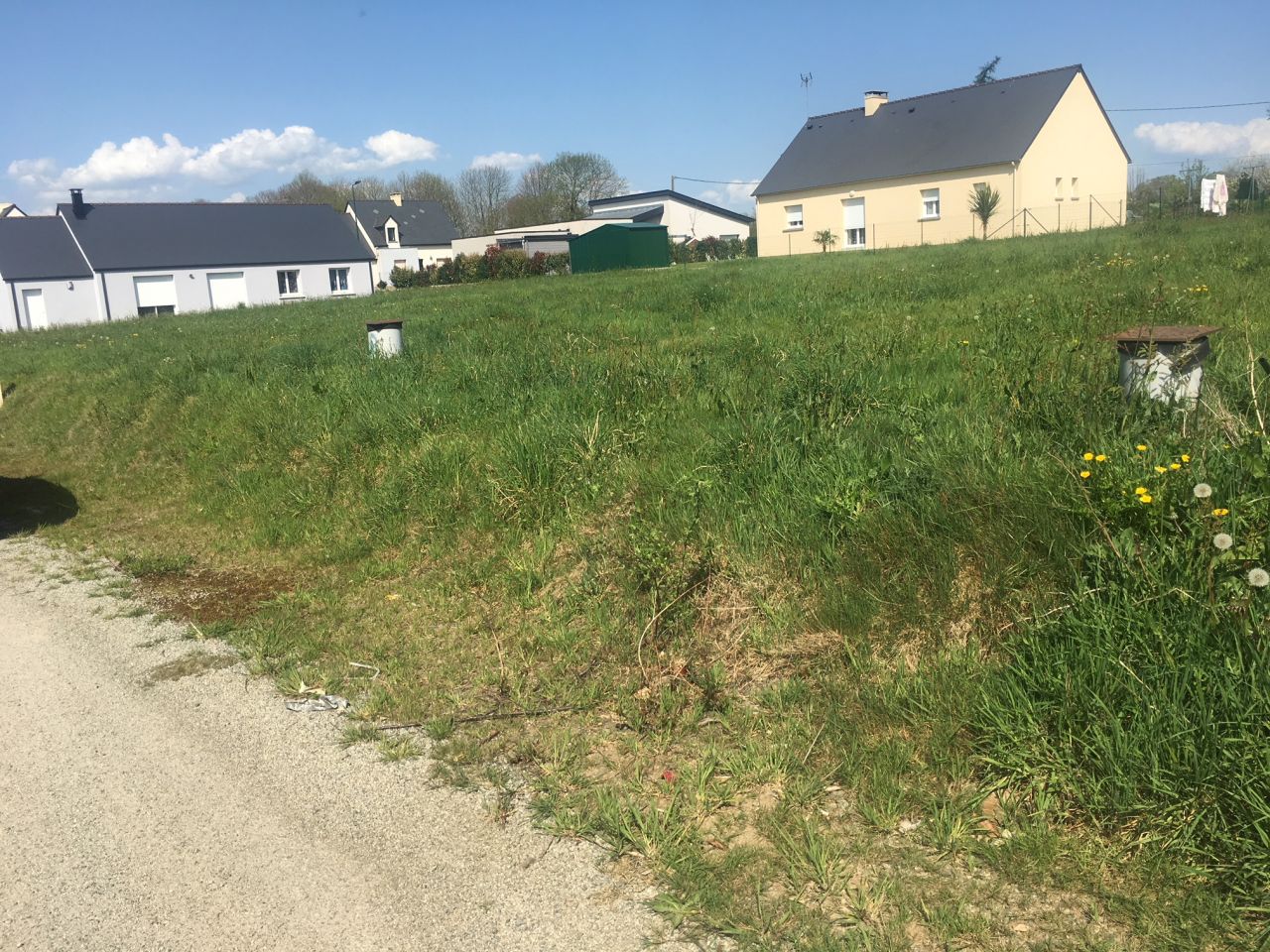Un bout de notre terrain. Il commence un peu près vers le début de l'ombre de notre voiture.