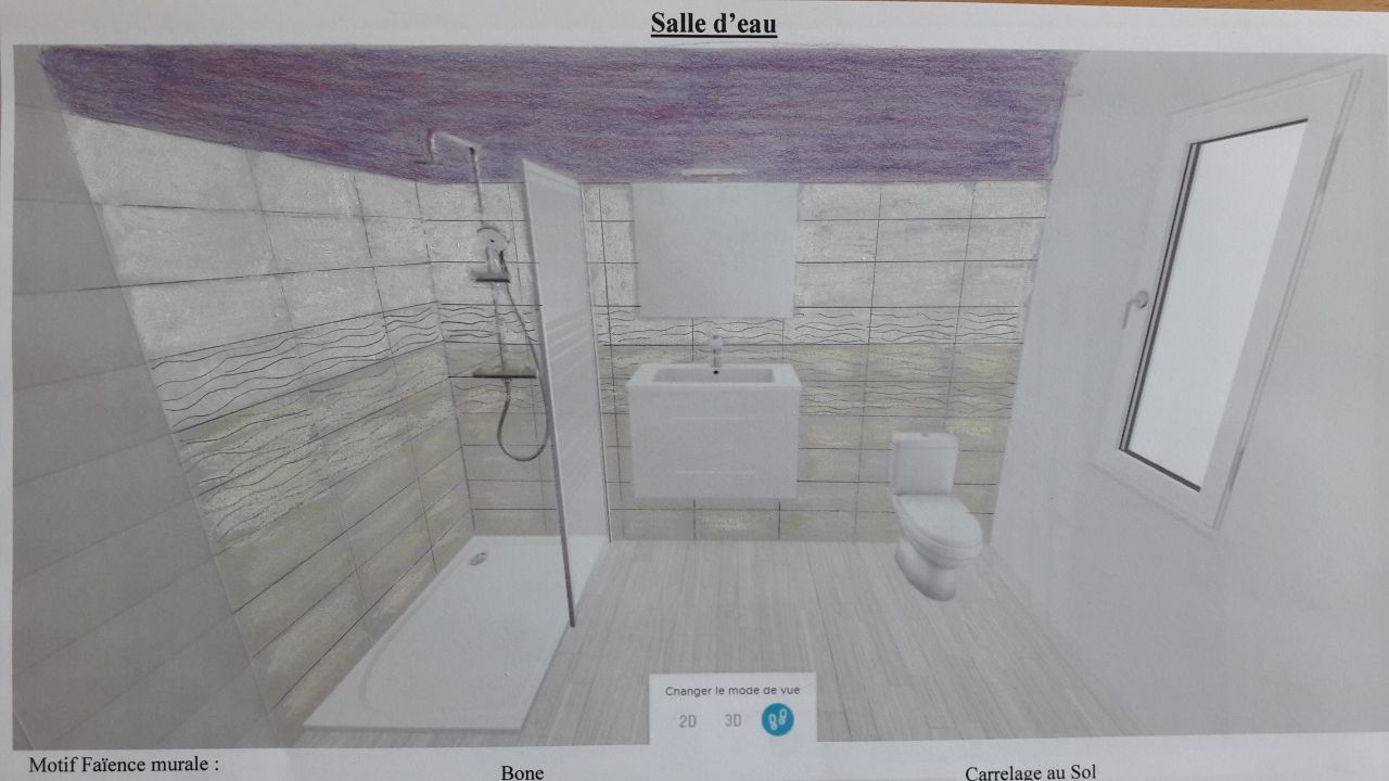Salle d'Eau - Coloriage rendu visuel