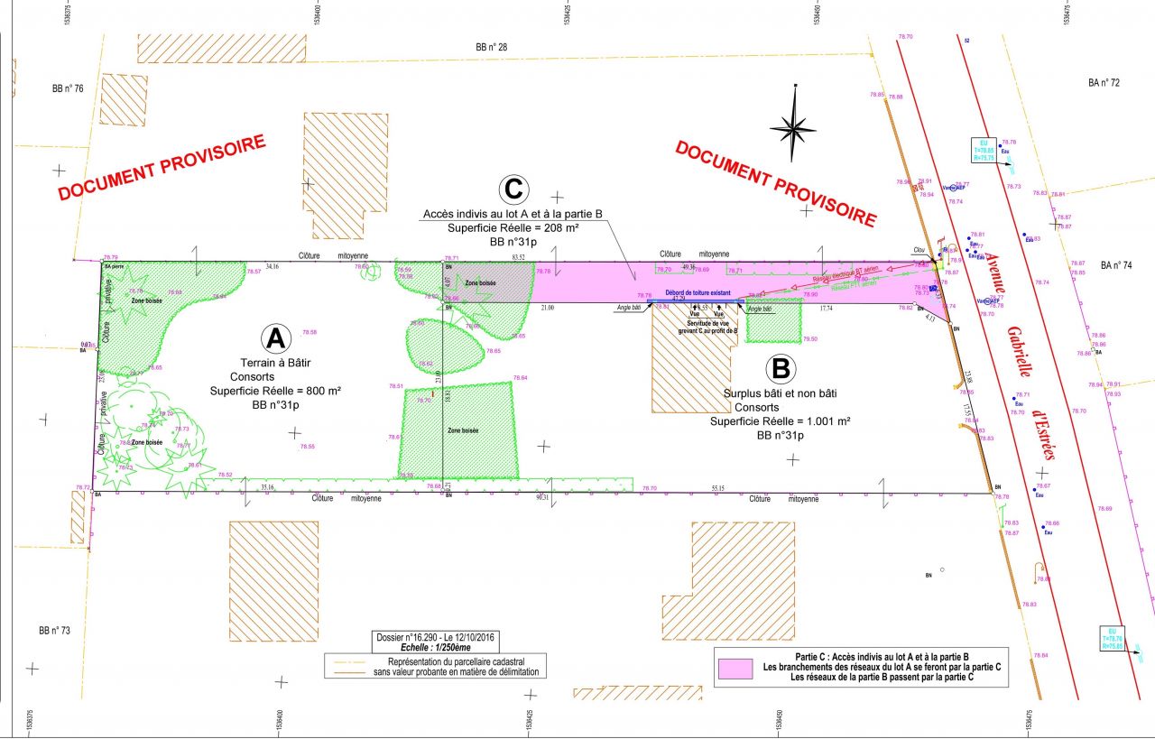 Plan du terrain gomtre