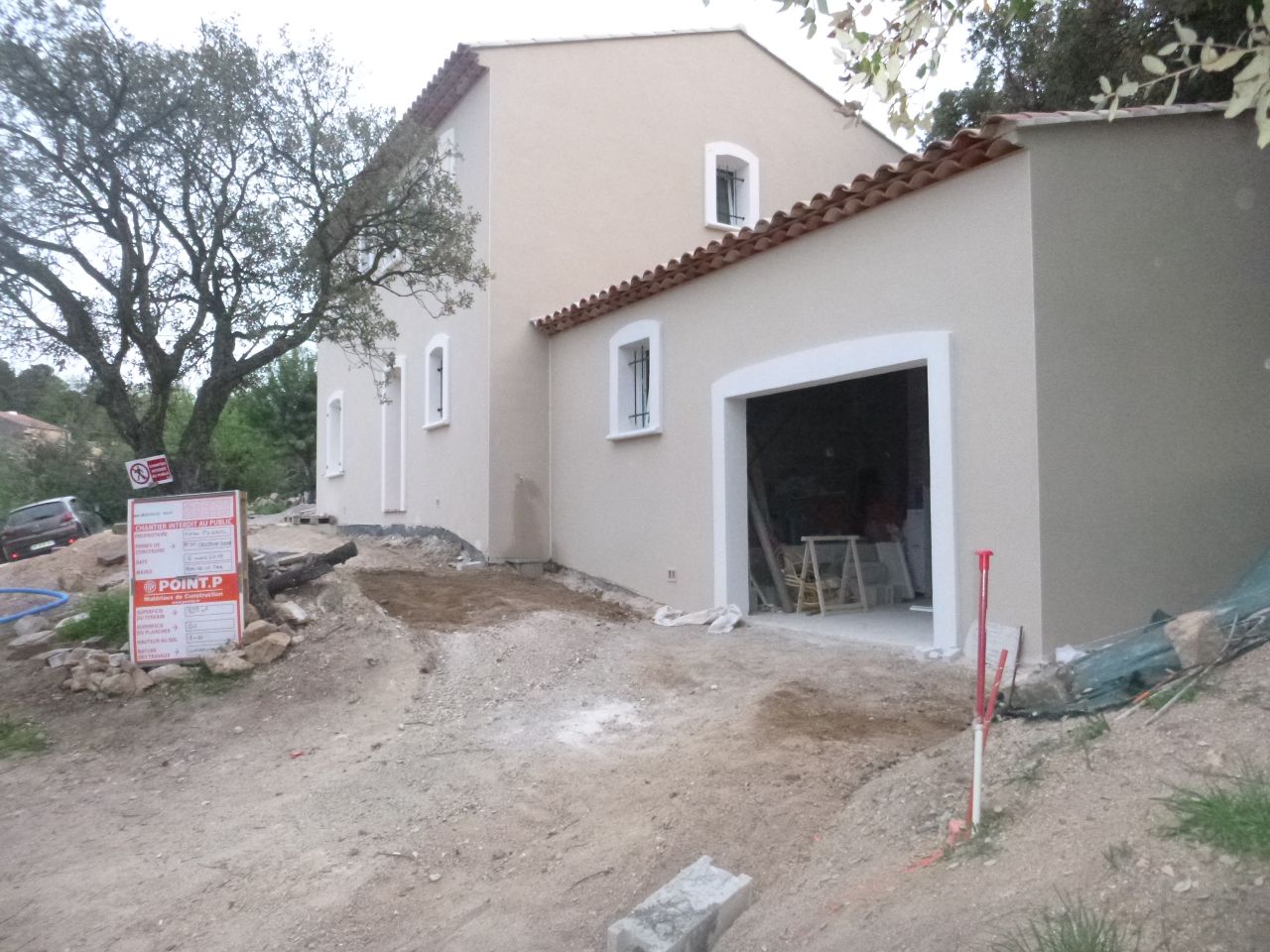 finalisation de la façade coté nord