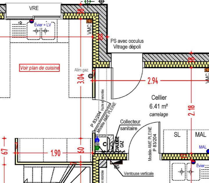 Plan excution emplacement chaudire