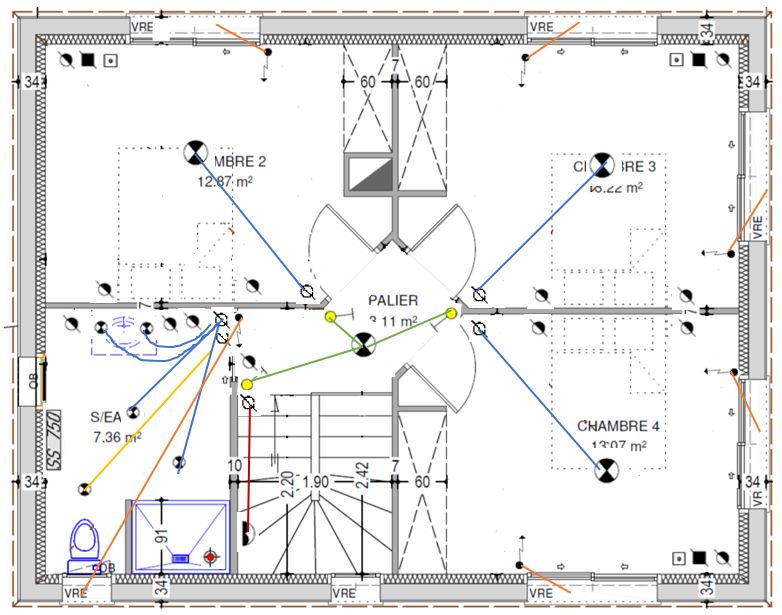 MAP - Plan lectrique - Etage