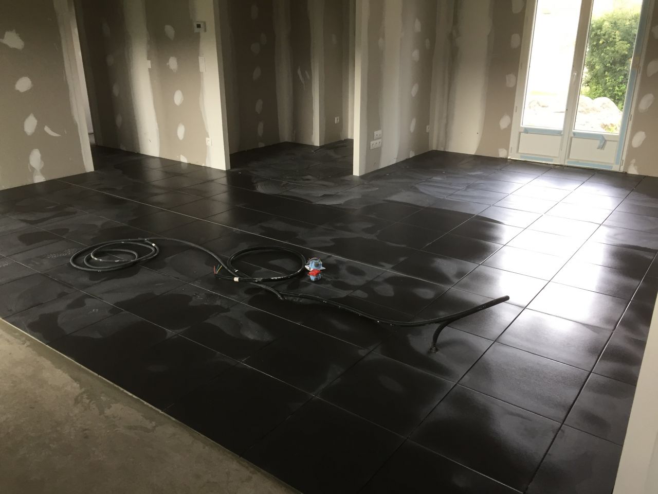 carrelage pièce de vie