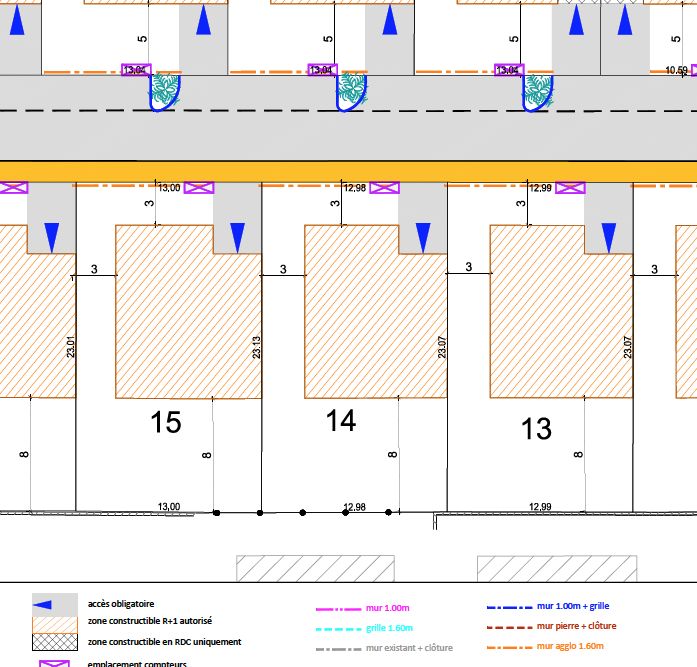 plan de masse. lot 14