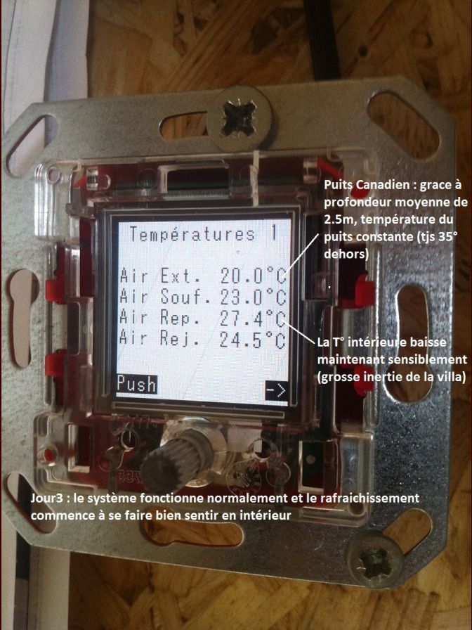Branchement du puits canadien-VMC suite à la canicule à Perpignan