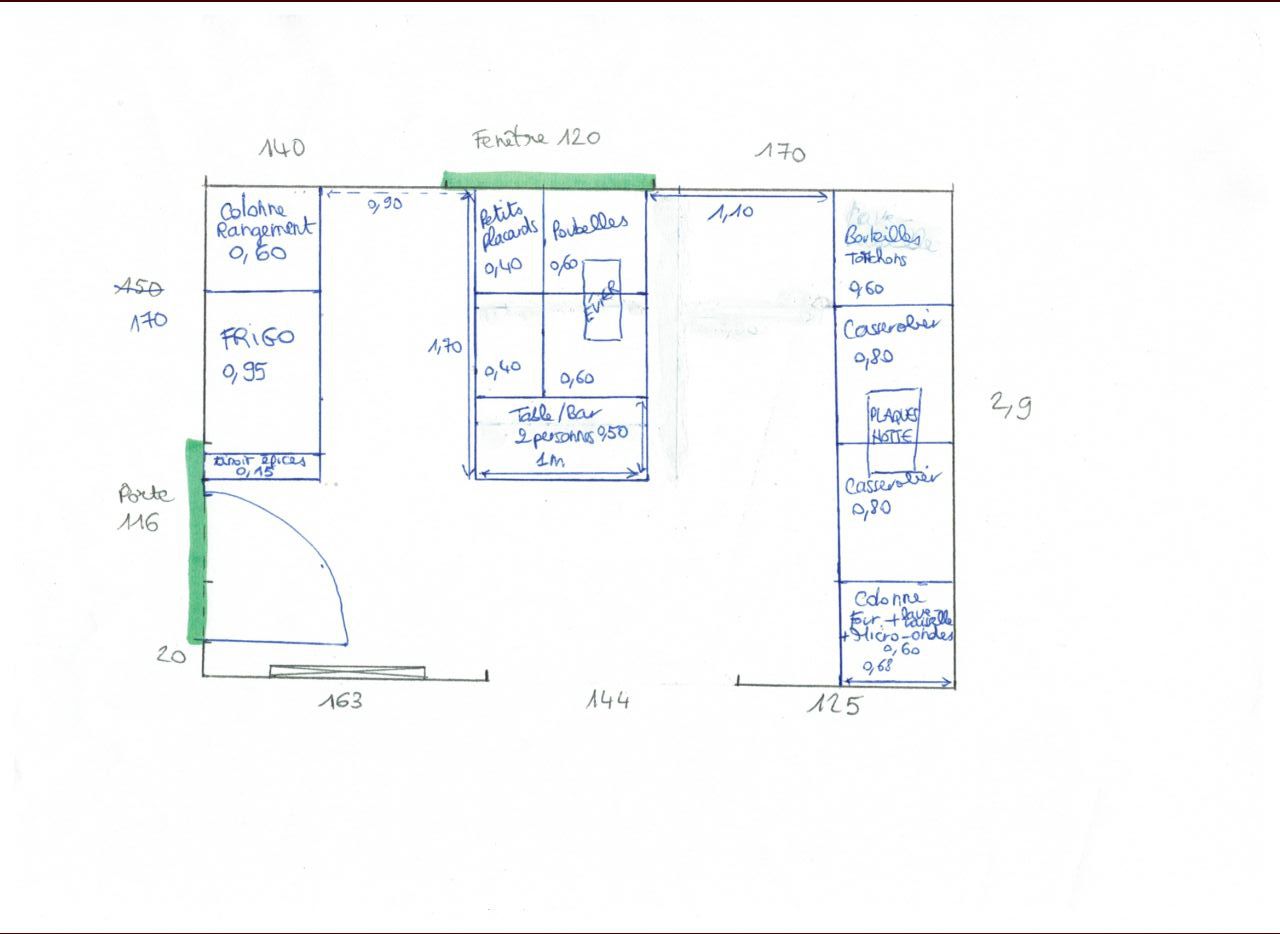 Ide implantation cuisine 12m2