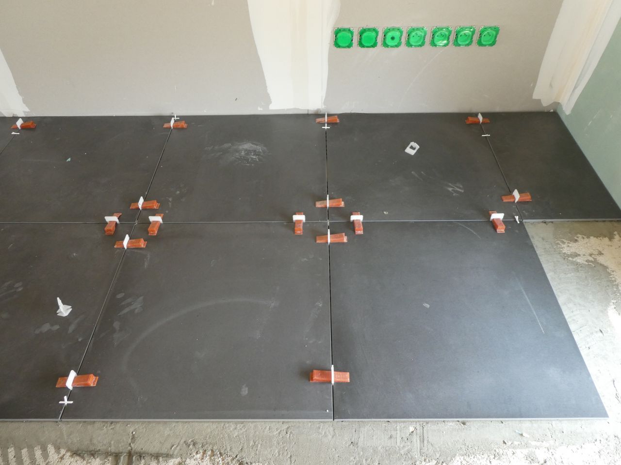 Pose carrelage Anthracite 60x60 rectifié
