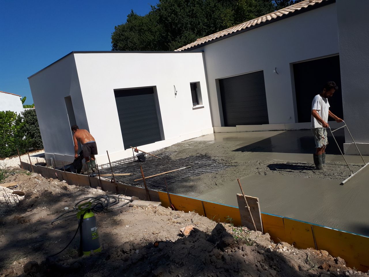 Etalement béton 1ère toupie