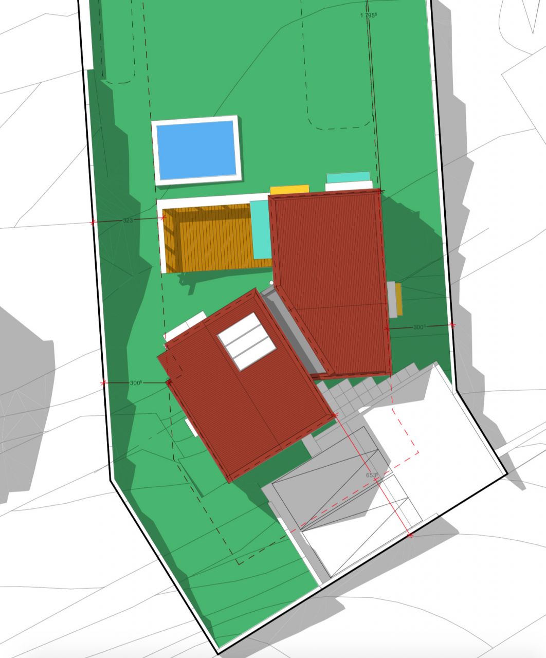 Implantation dfinitive de la maison.