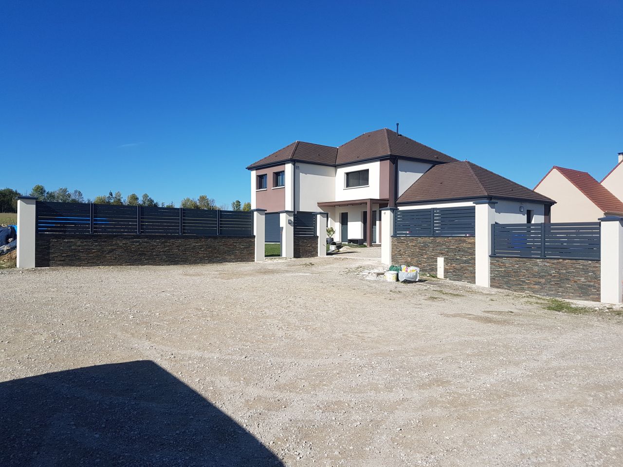 Brise vue installé