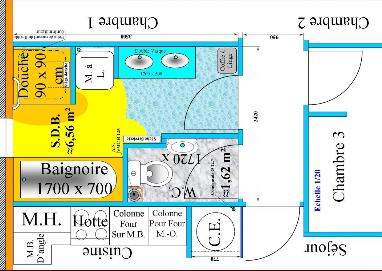 Le raccord du flexible est mis  la place du sige et inversement.