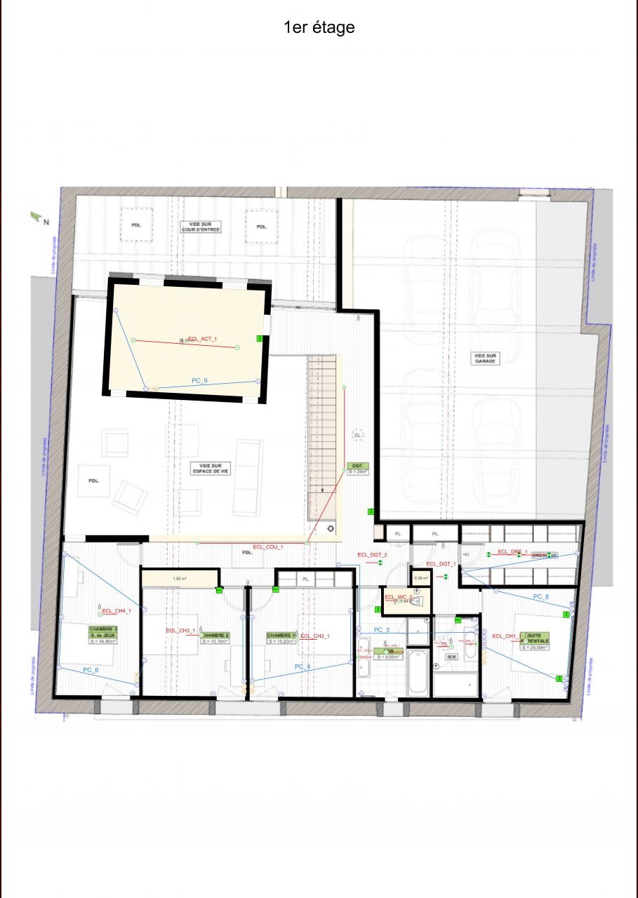 Plan lectrique du 1er tage
