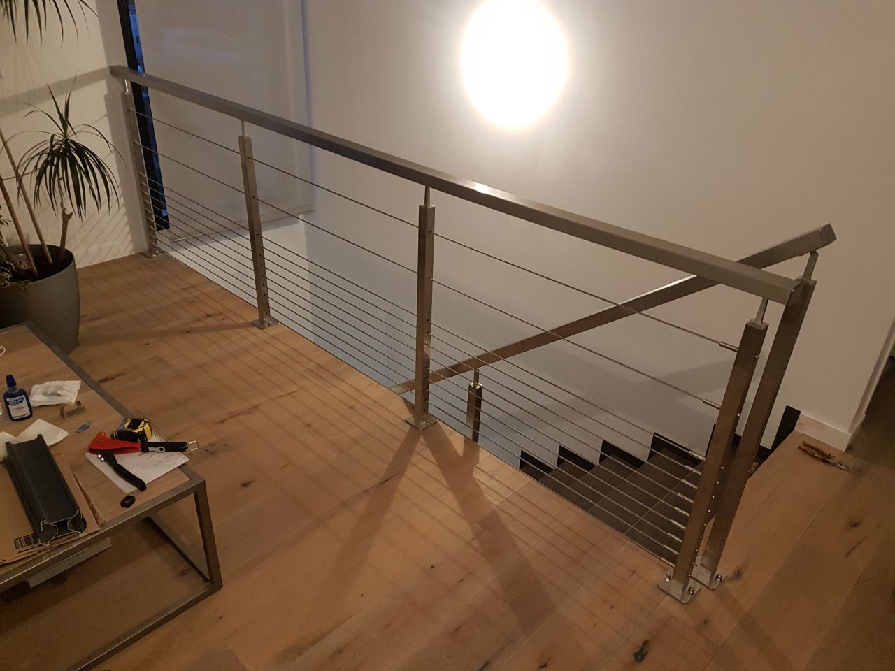 Garde corps de la mezzanine installé