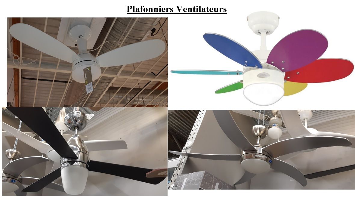 Planche : Plafonniers Ventilateurs
