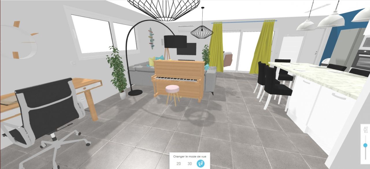 Projection HBM - Vue sur le salon