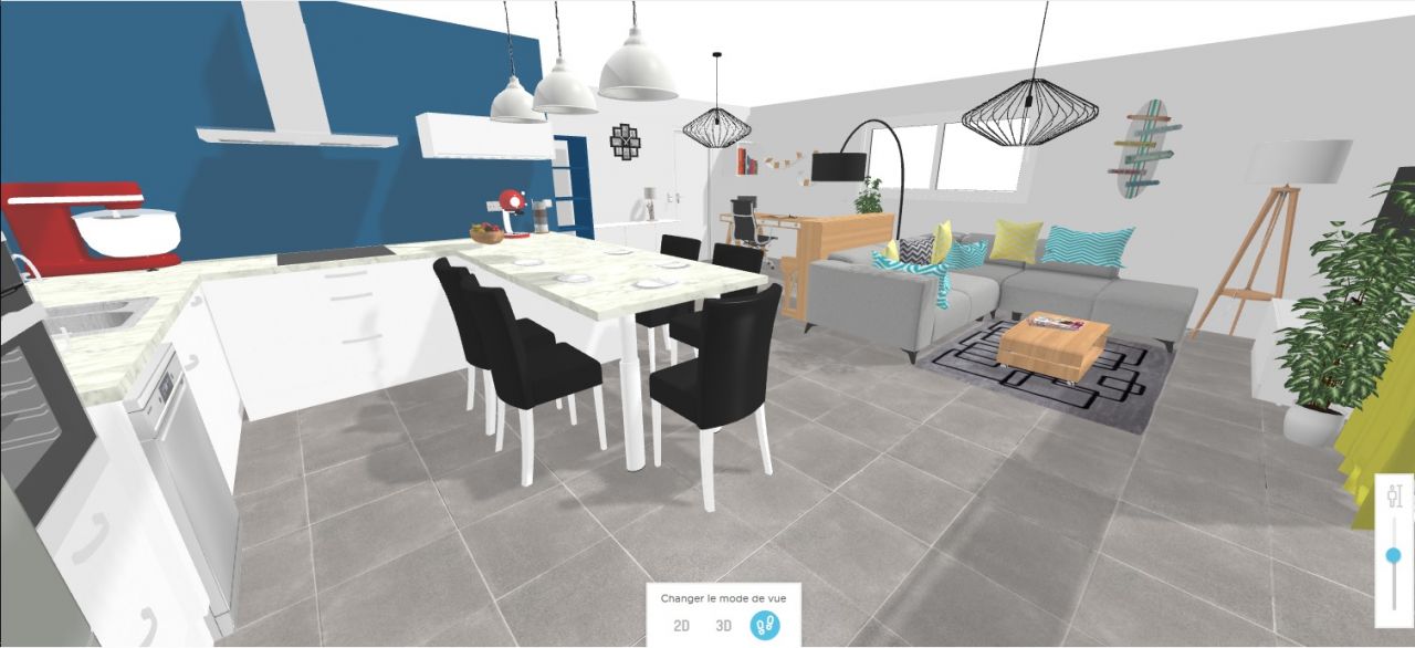 Projection HBM - Vue depuis la cuisine
