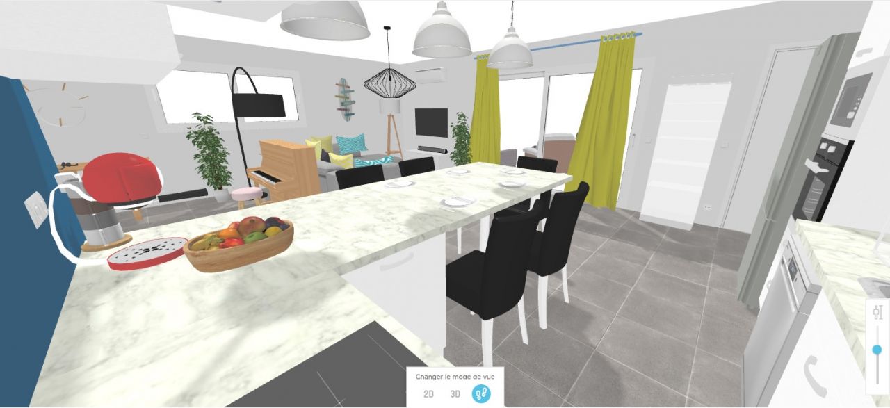 Projection HBM - Vue depuis la cuisine