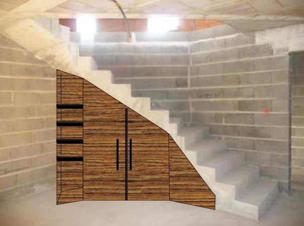 Placard sous escalier portes battantes beige #stairs #stairs #escaleras
