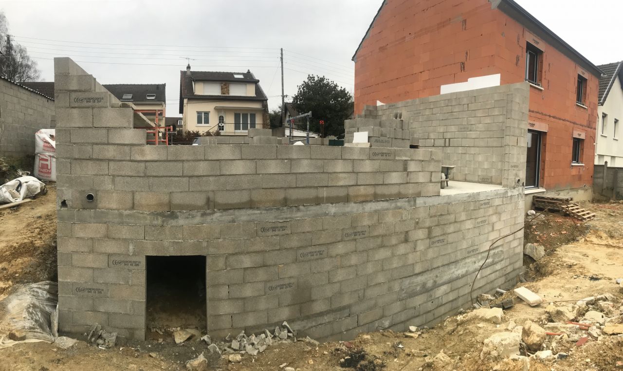 Elévation des murs du RDC