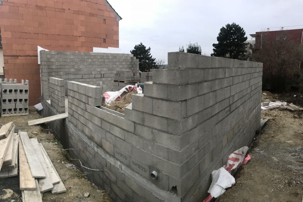 Elévation des murs du RDC