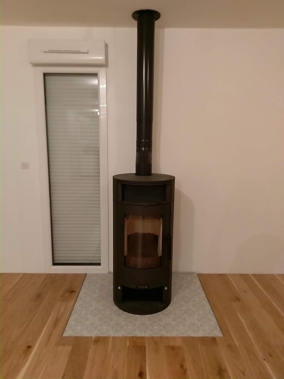 Poêle installé