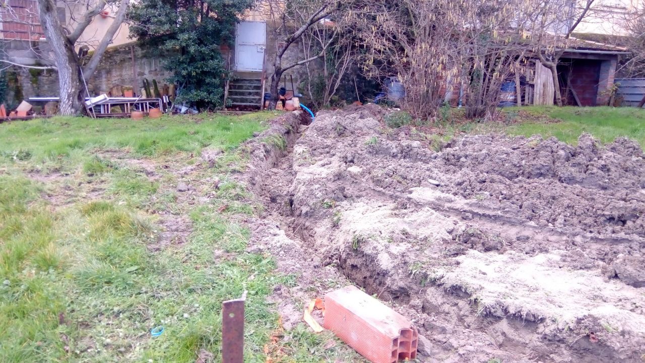 Evacuation des égouts apres la pompe