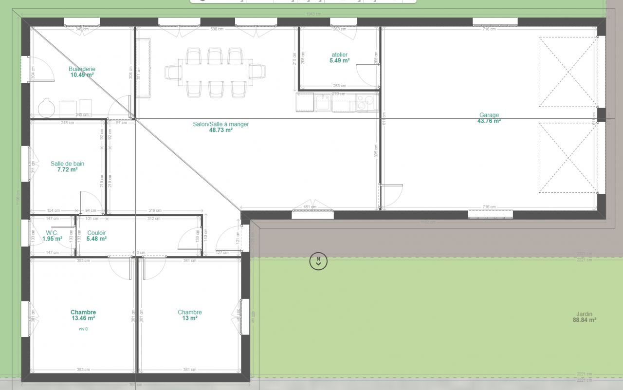 Plan Maison Plain Pied 150m2 150m2 Plein Chambres 150m Architecte 