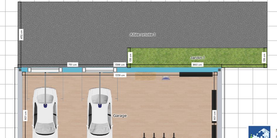 plan descente de garage