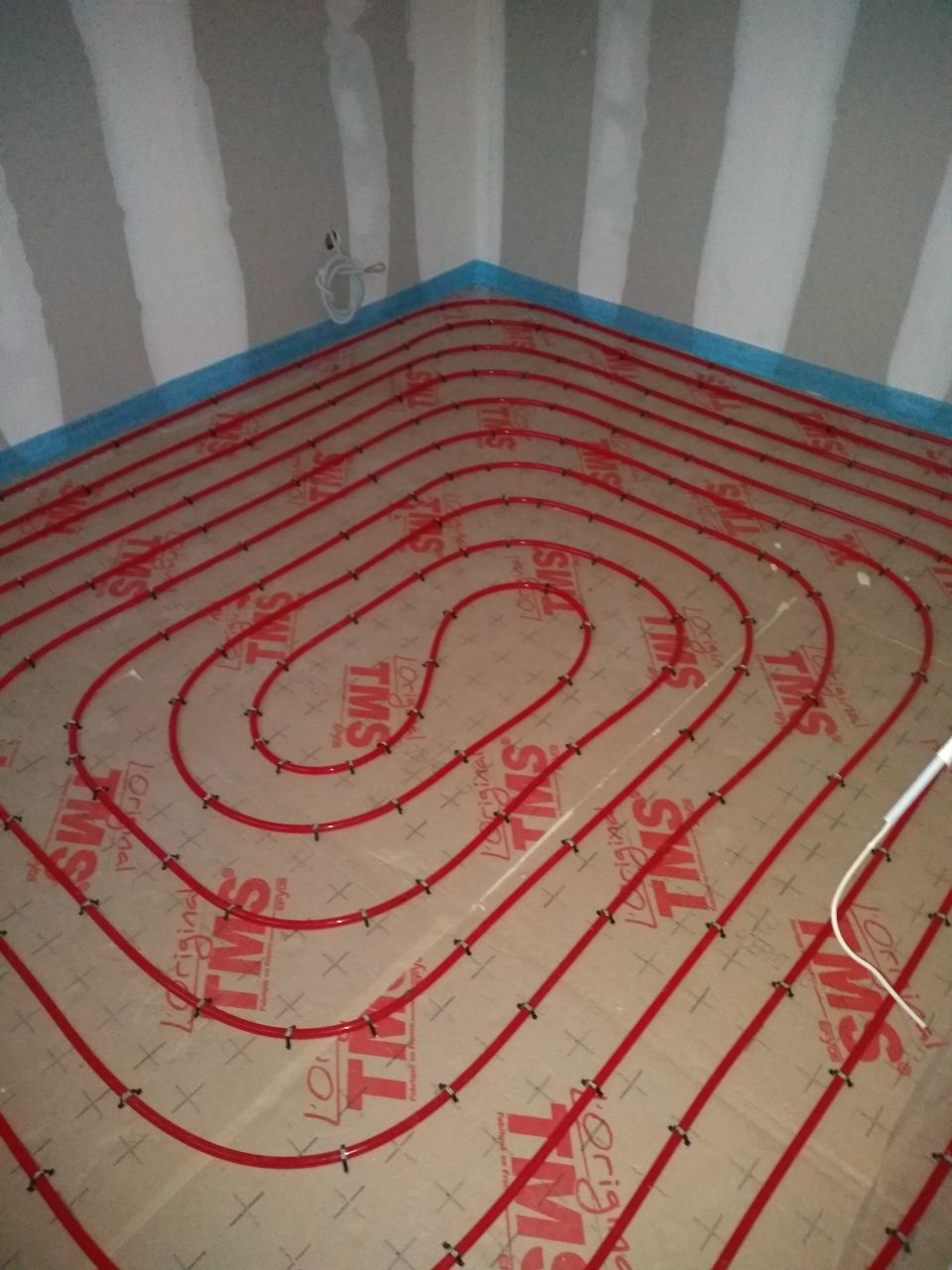 Plancher chauffant RDC PER Bao spécial chauffage diamètre 16, pas de 20cm