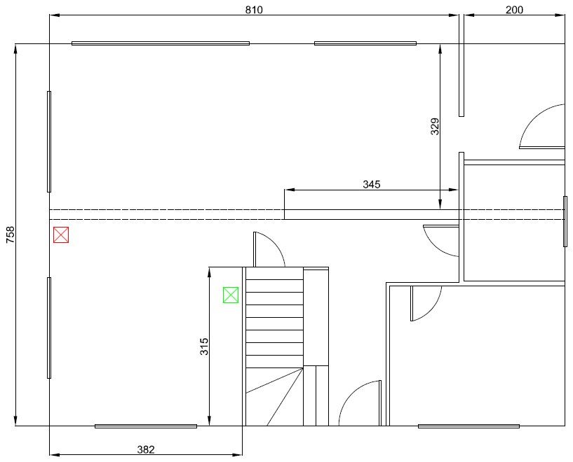 Emplacement poele a granules RDC piece a vivre