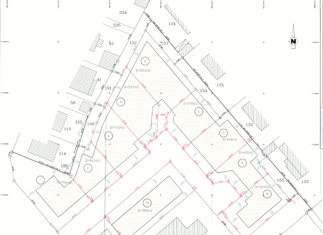 Plan parcelle lotissement