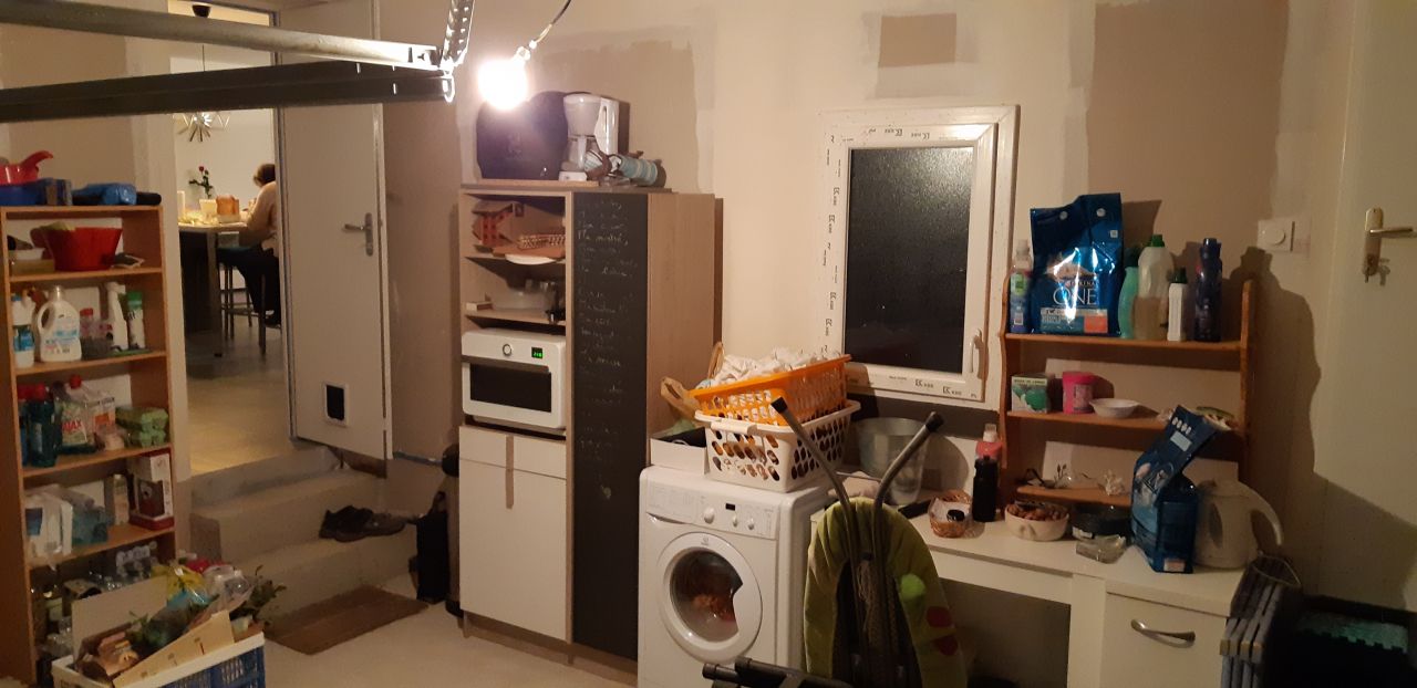 Début d'aménagement du garage
