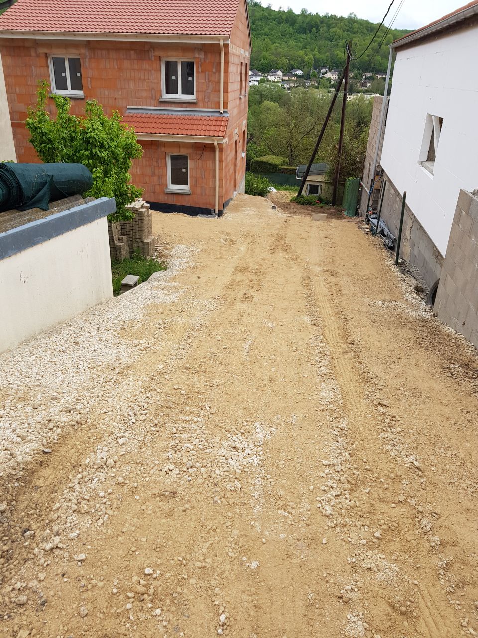 Accès maison après remblai