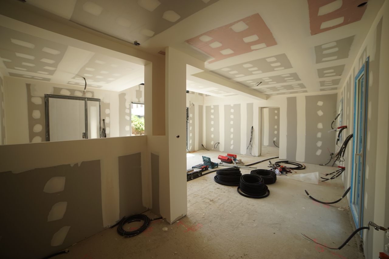 Bandes terminées - salon depuis la cuisine
