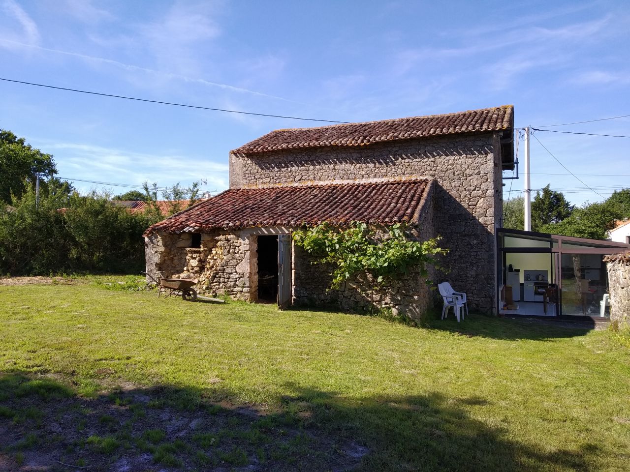 le terrain est chouette  quand il est bien tondu