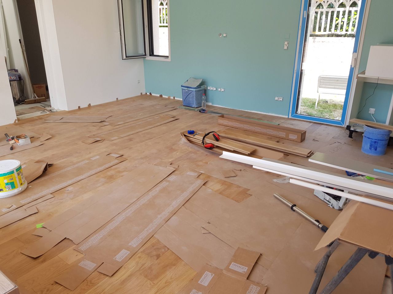 Parquet dans la pièce de vie
