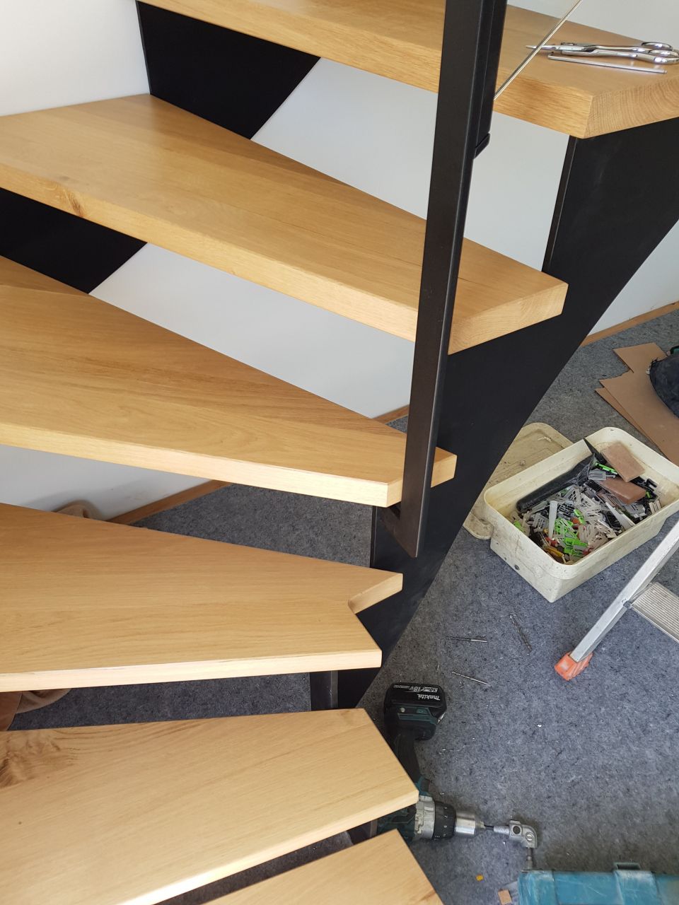 Escalier en place - détails