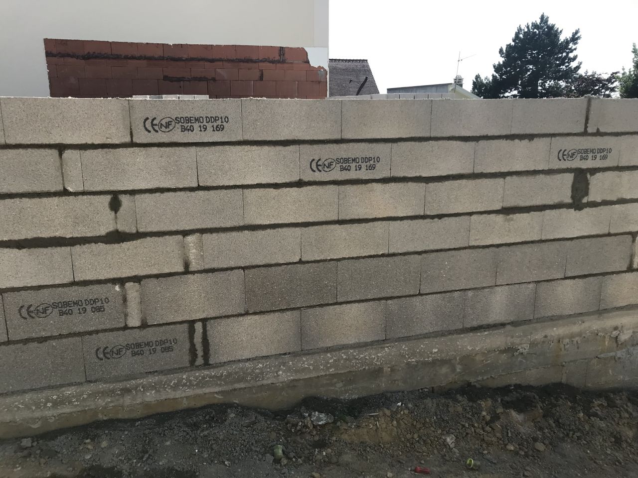 elevation des murs du RDC