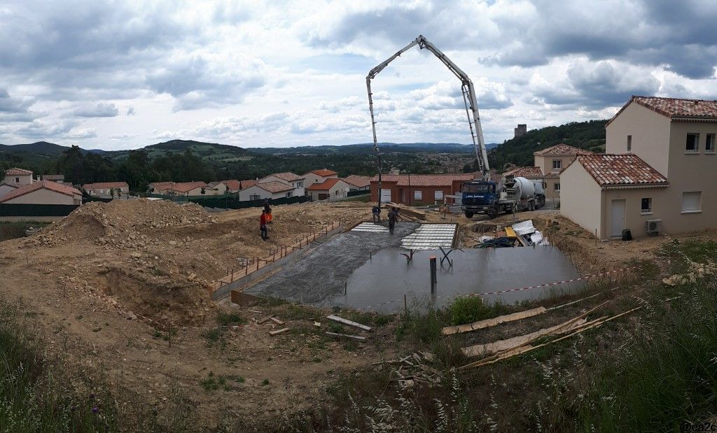 Coulage de la dalle sur vide sanitaire