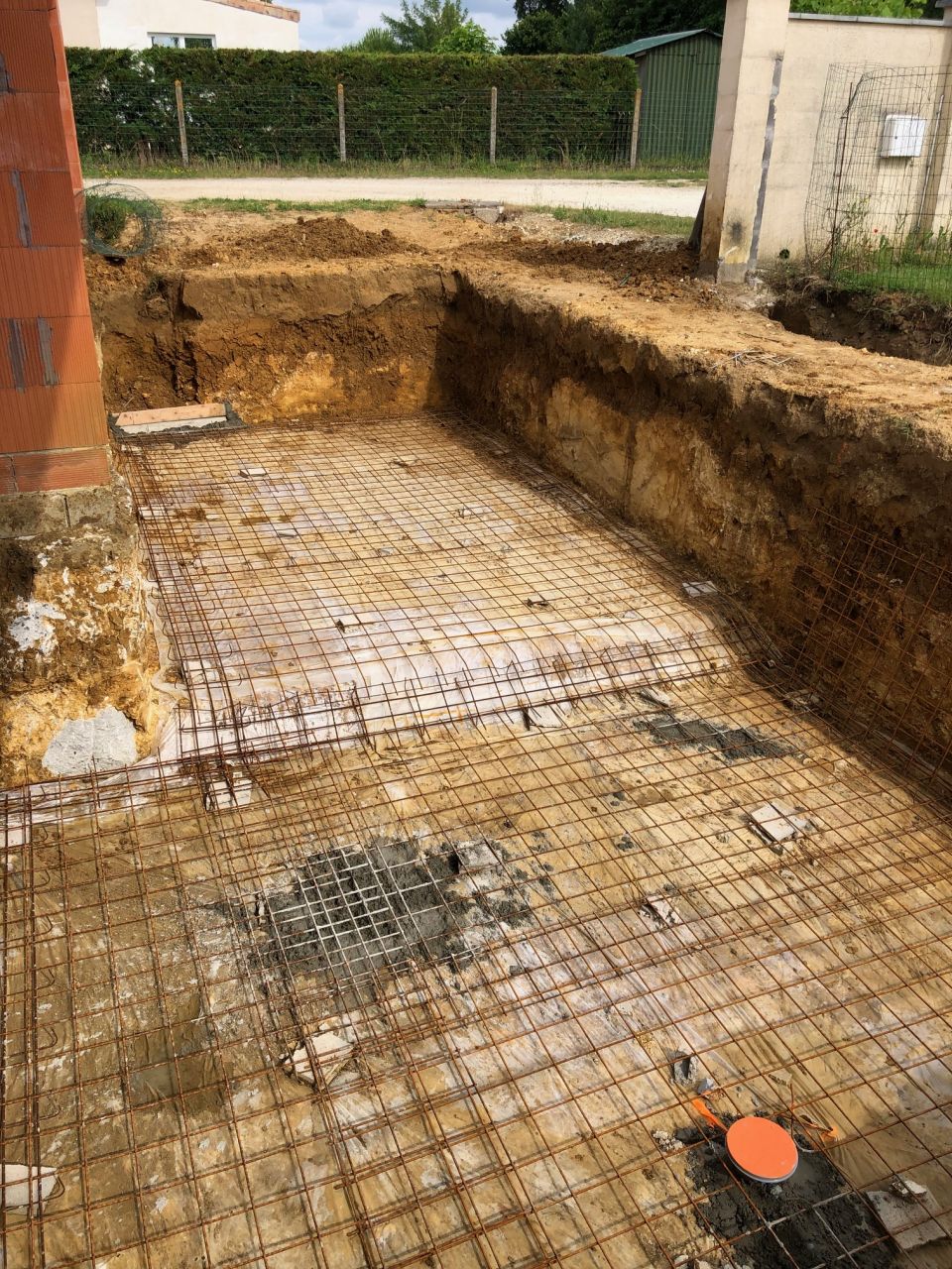Fondations de la piscine