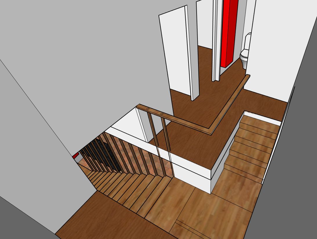 Modlisation de la maison - vue escalier