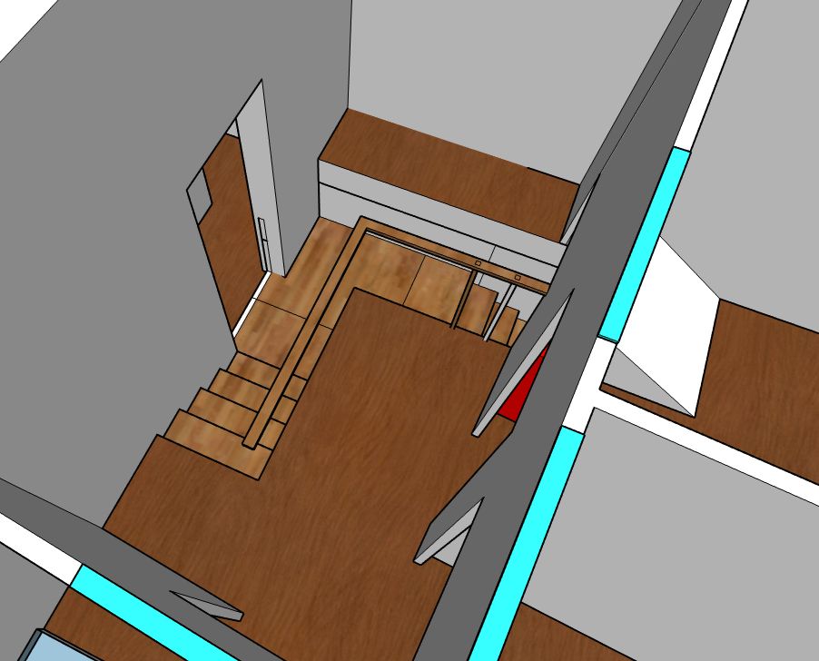 Modlisation de la maison - vue escalier